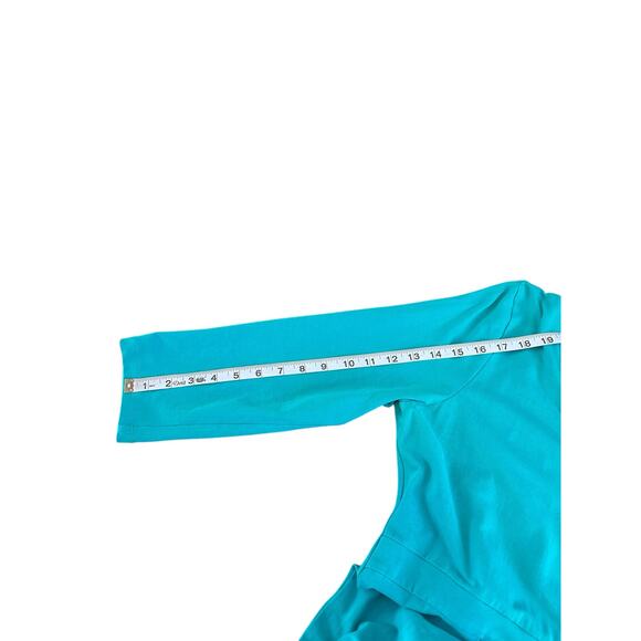 Chadwicks Maxi Dress Blue Pleated Round Neck Long Sleeve Cottagecore Large - Picture 12 of 13